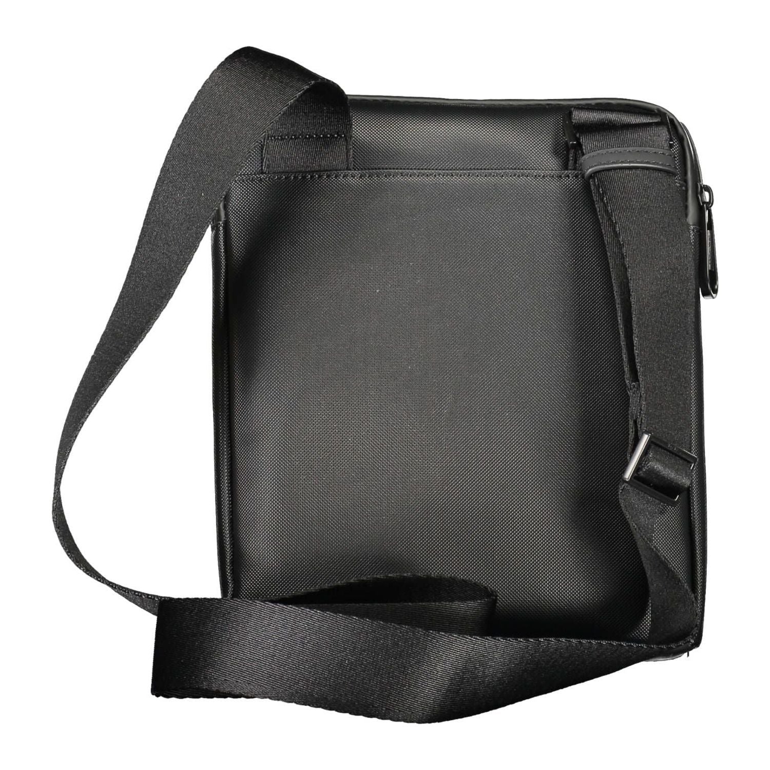 Front view with bag zipped and handles upright.