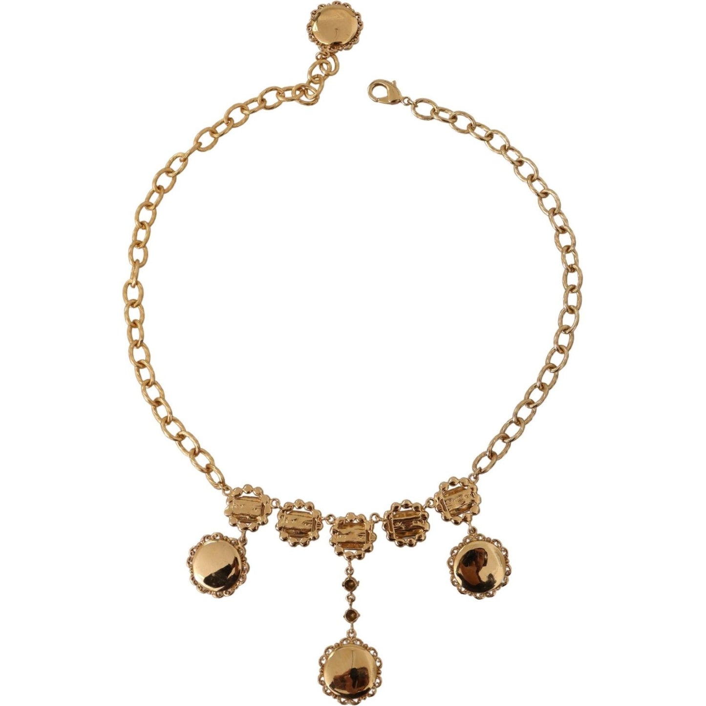 Dolce & Gabbana Elegant Timeless Statement Necklace Necklace Dolce & Gabbana Rosy Brown