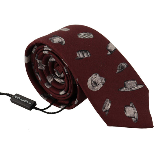 Dolce & Gabbana Maroon Elegance Silk Tie Dolce & Gabbana