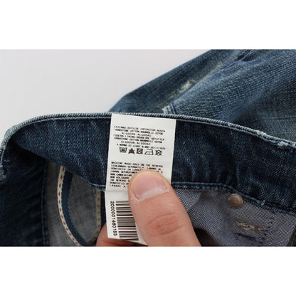 Acht Blue Wash Cotton Denim Regular Fit Jeans Acht