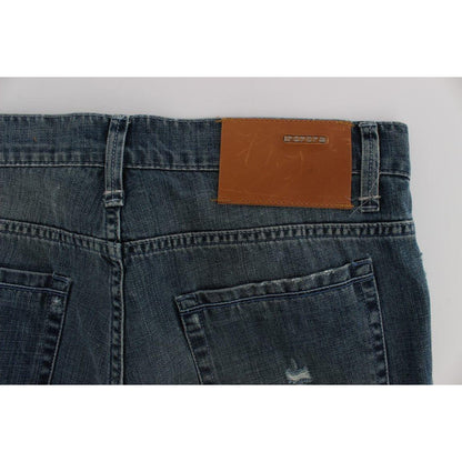 Acht Blue Wash Cotton Denim Regular Fit Jeans Acht