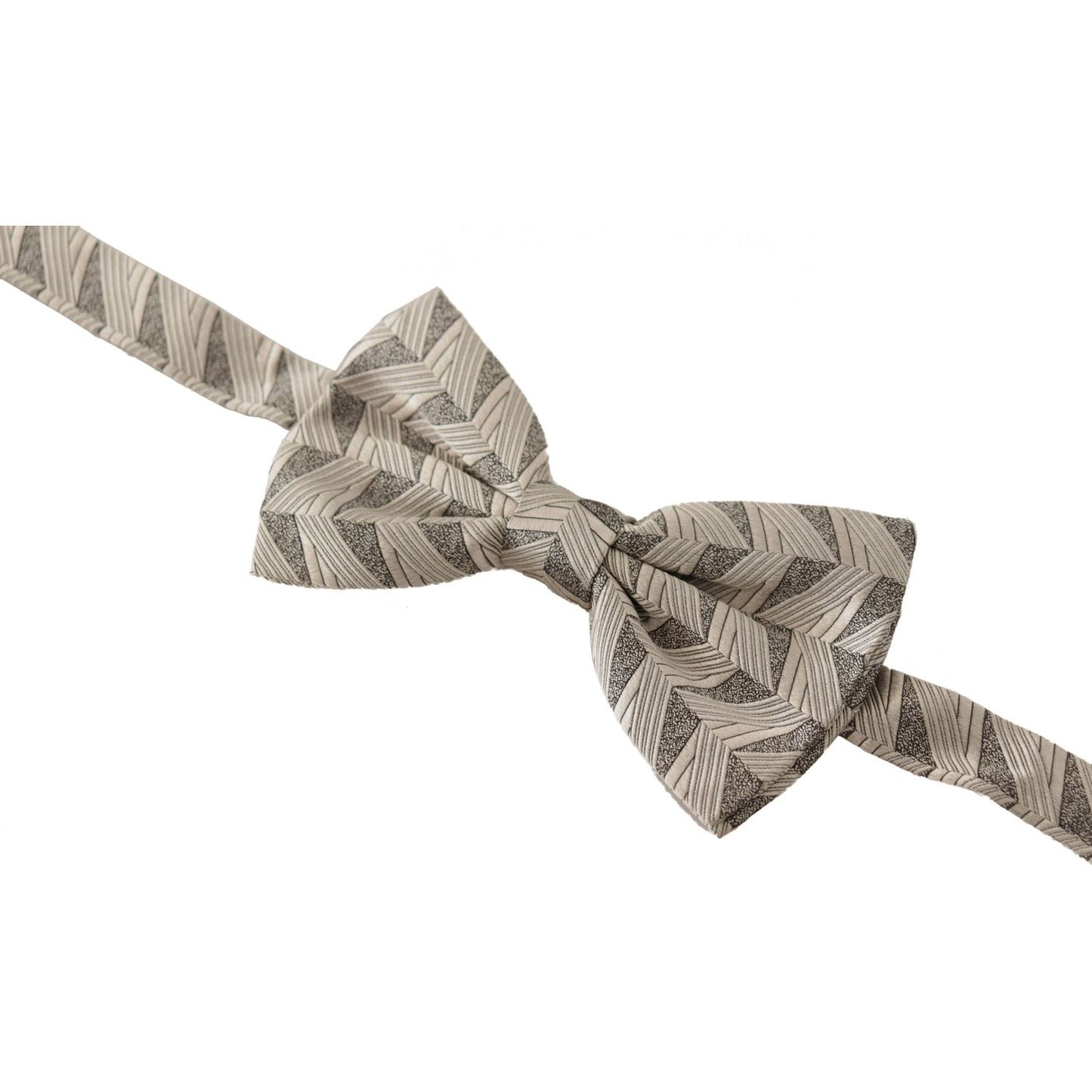 Dolce & Gabbana Elegant Silk Grey Bow Tie Dolce & Gabbana