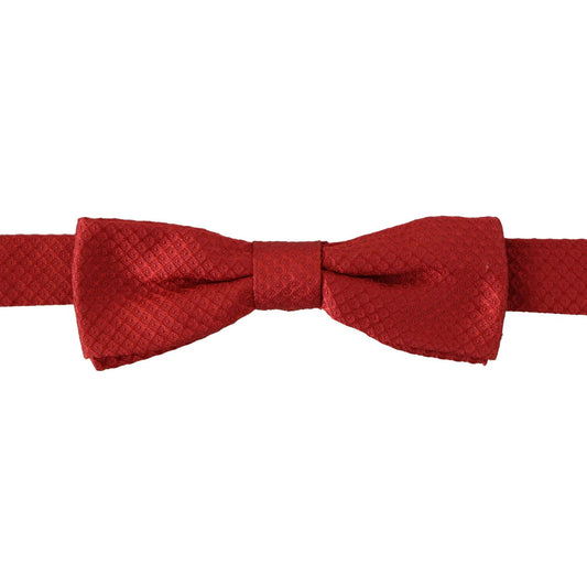 Dolce & Gabbana Elegant Red Silk Bow Tie Dolce & Gabbana