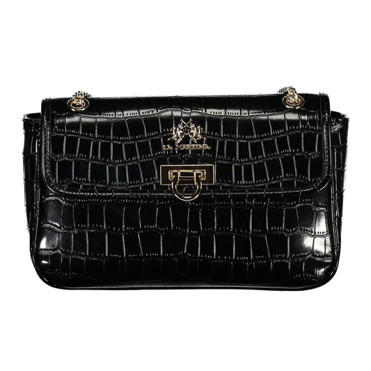 La Martina Black Polyethylene Women Handbag La Martina