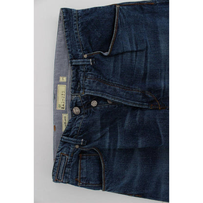 Acht Blue Wash Cotton Baggy Loose Fit Jeans Acht