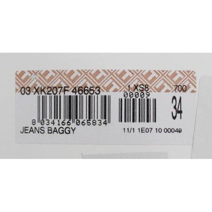 Acht Blue Wash Cotton Baggy Loose Fit Jeans Acht