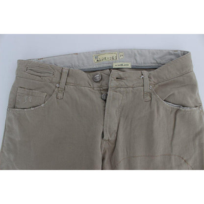 Acht Beige Cotton Patchwork Jeans Acht