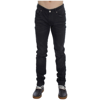 Acht Gray Cotton Stretch Slim Fit Jeans Acht