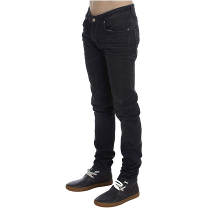 Acht Gray Cotton Stretch Slim Fit Jeans Acht