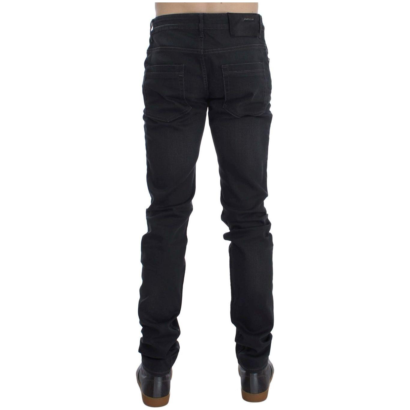 Acht Gray Cotton Stretch Slim Fit Jeans Acht