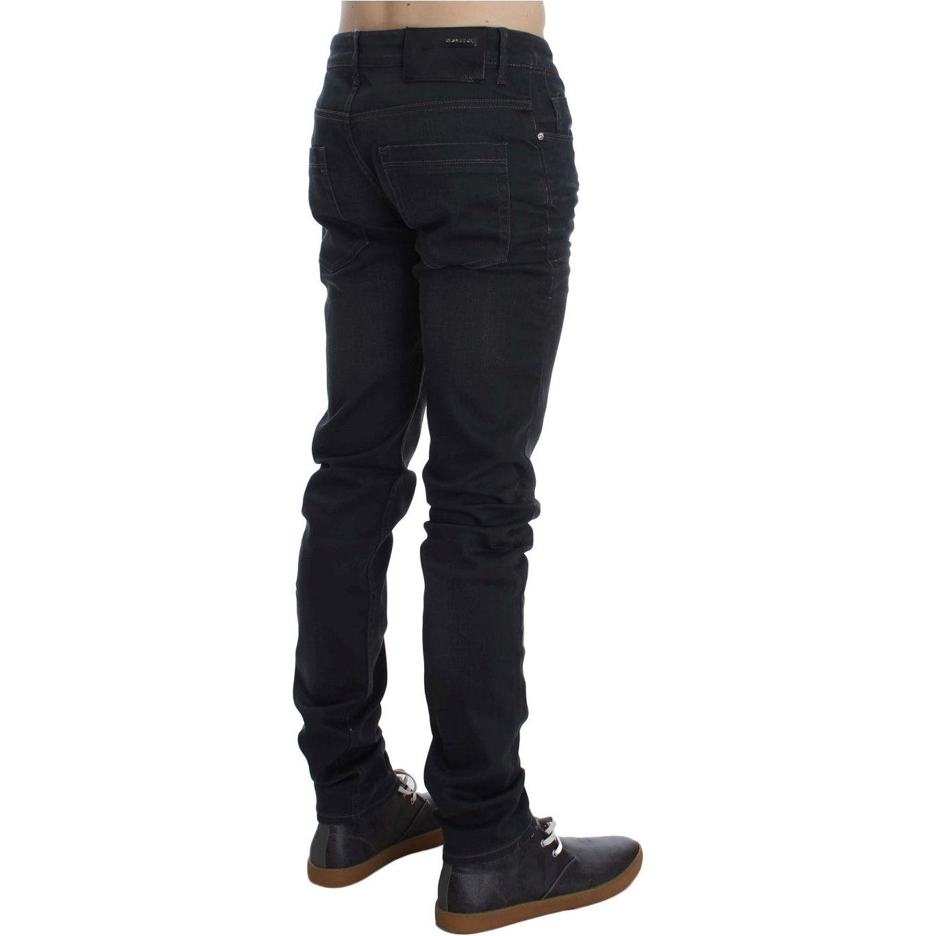 Acht Gray Cotton Stretch Slim Fit Jeans Acht
