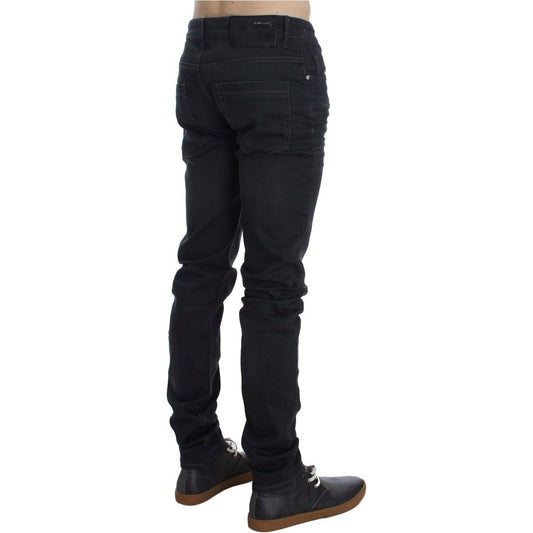 Acht Sleek Gray Slim Fit Men's Premium Denim Acht