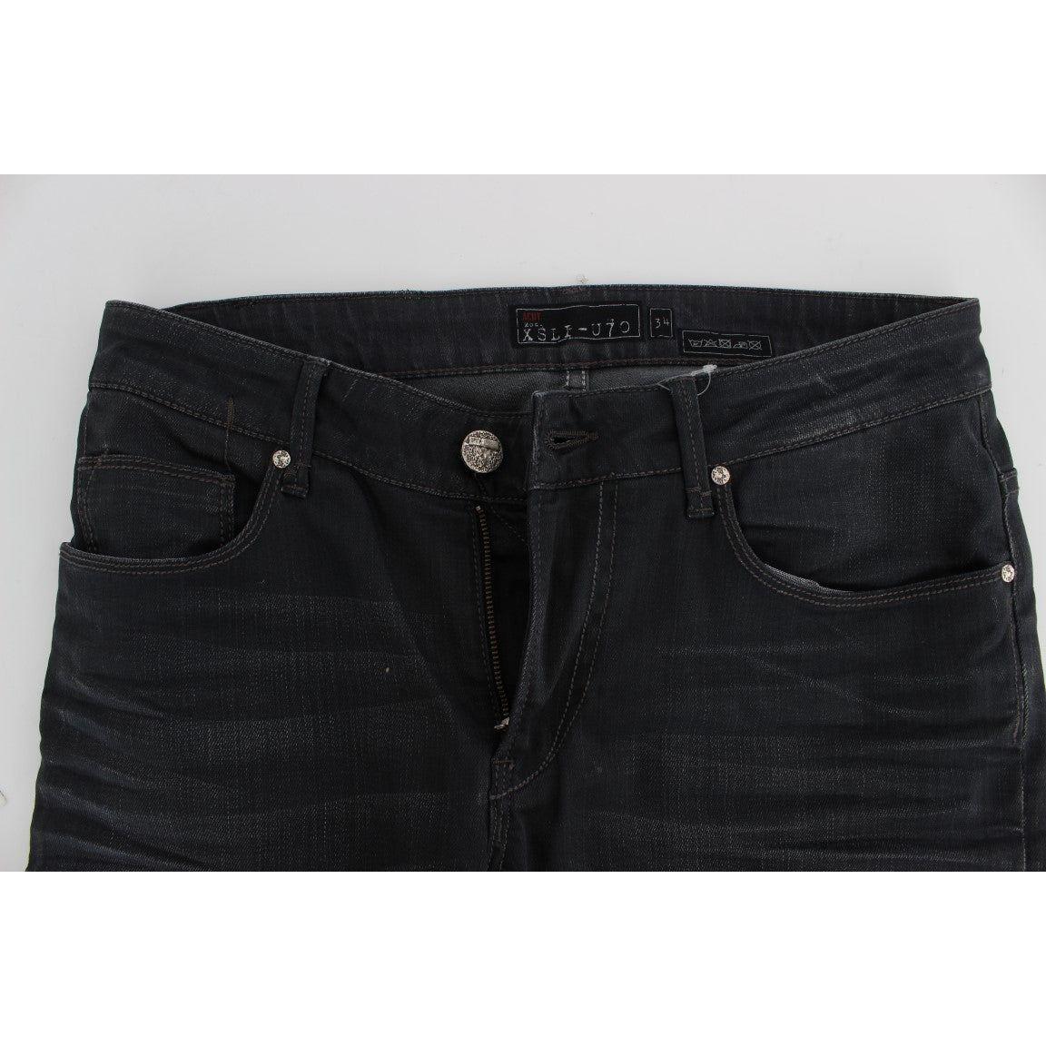 Acht Gray Cotton Stretch Slim Fit Jeans Acht