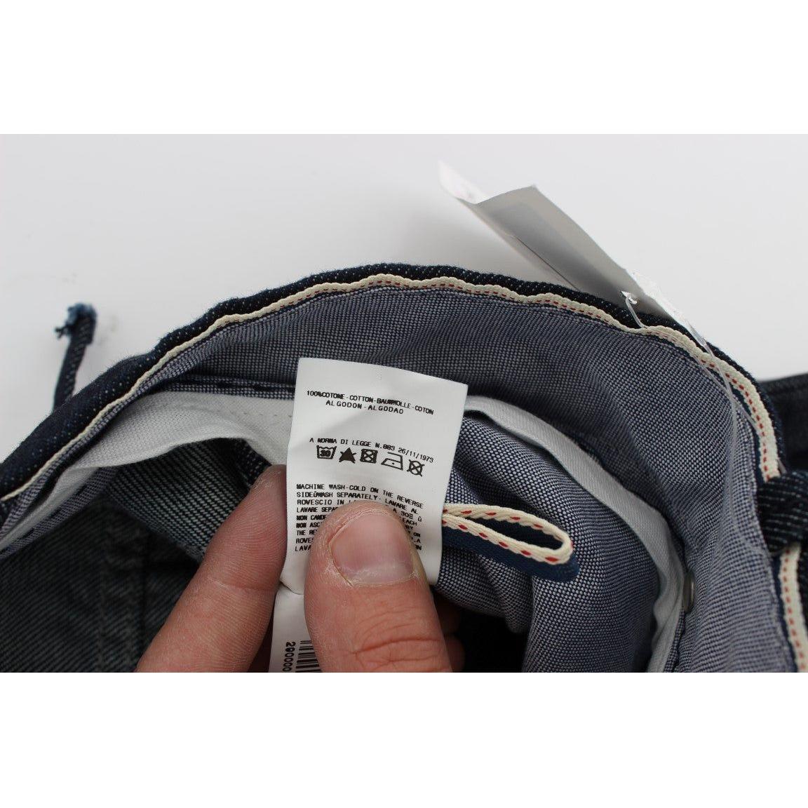 Acht Blue Cotton Regular Straight Fit Jeans Acht