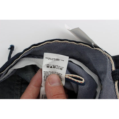 Acht Blue Cotton Regular Straight Fit Jeans Acht