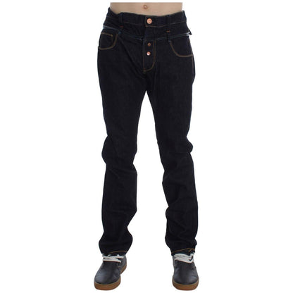 Acht Blue Cotton Regular Straight Fit Jeans Acht