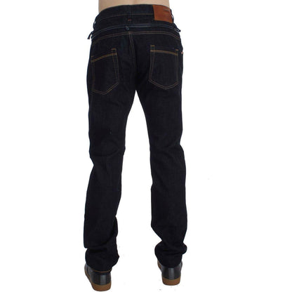 Acht Blue Cotton Regular Straight Fit Jeans Acht