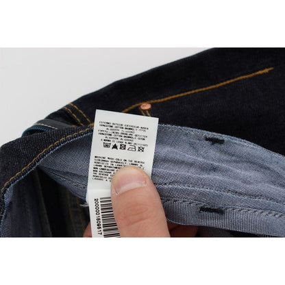 Acht Blue Cotton Regular Straight Fit Jeans Acht