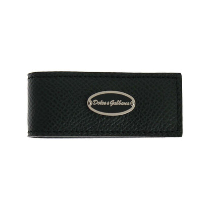 Dolce & Gabbana Green Leather Magnet Money Clip Dolce & Gabbana