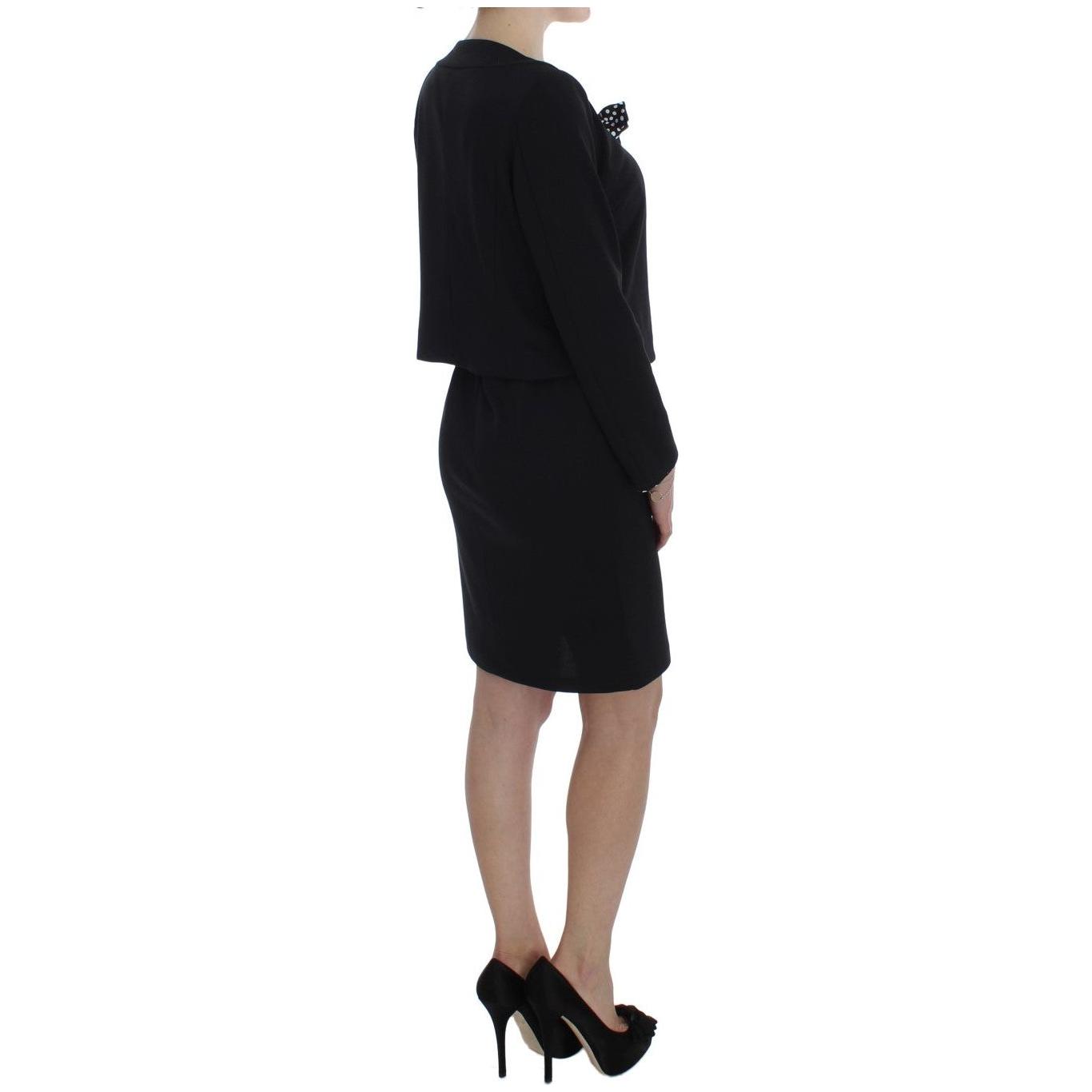 BENCIVENGA Black Stretch Sheath Dress & Sweater Set
