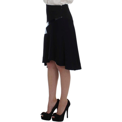Exte Black Blue Two Piece Suit Skirt & Blazer Exte