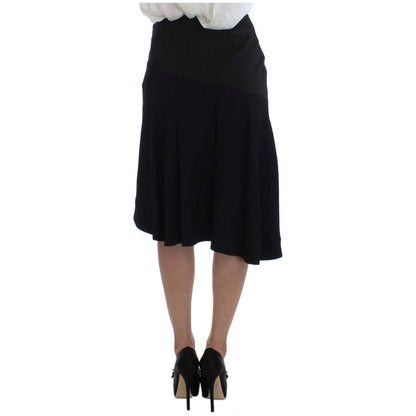 Exte Black Blue Two Piece Suit Skirt & Blazer Exte