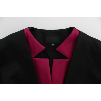 Exte Black Pink Stretch Blazer Jacket Exte
