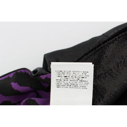 Exte Black Wool Silk Above Knee Straight Skirt Exte