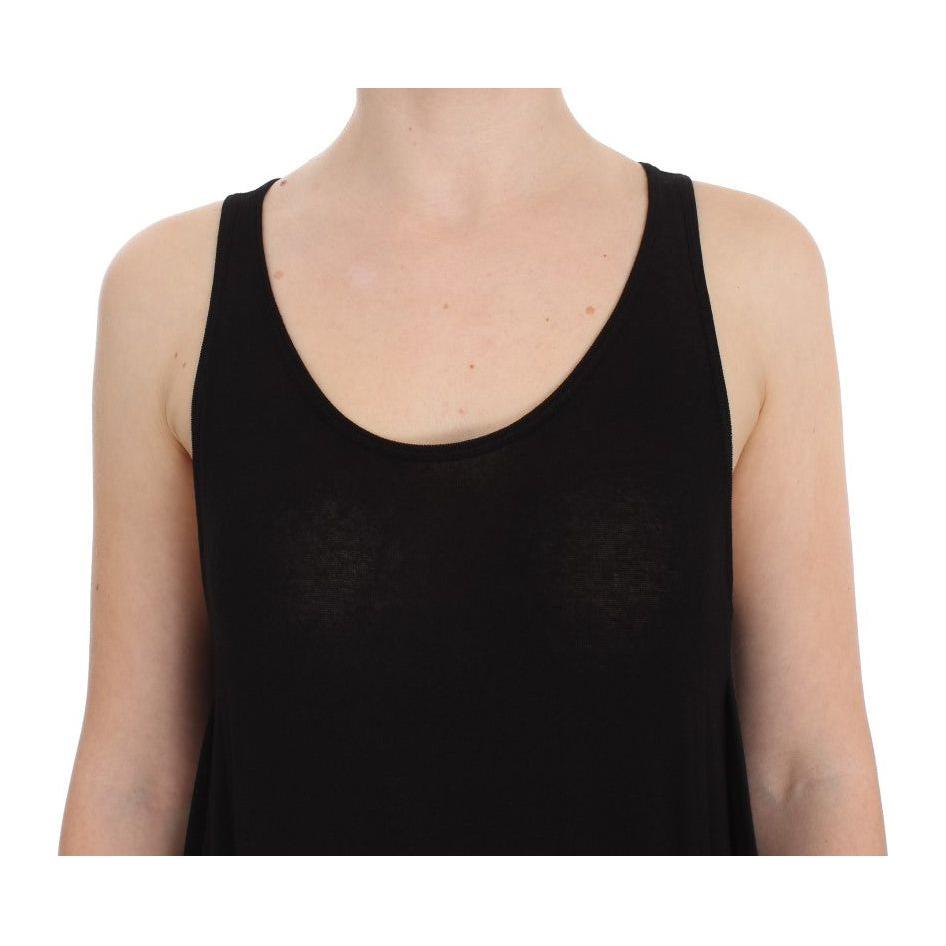 PLEIN SUD Sleek Black Cami Blouse Tank Top PLEIN SUD