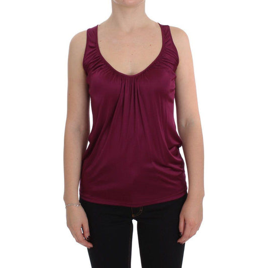 PLEIN SUD Elegant Purple Rayon Cami Blouse PLEIN SUD