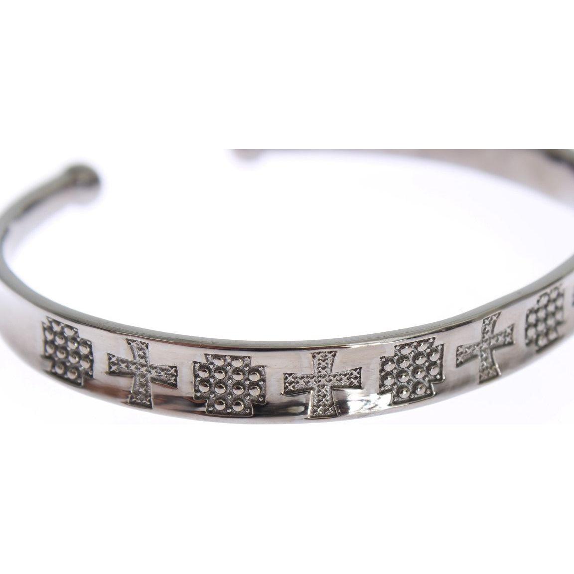 Nialaya Elegant Rhodium Silver Bangle Bracelet Nialaya