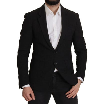 Dolce & Gabbana Black Single Breasted Coat Men Blazer