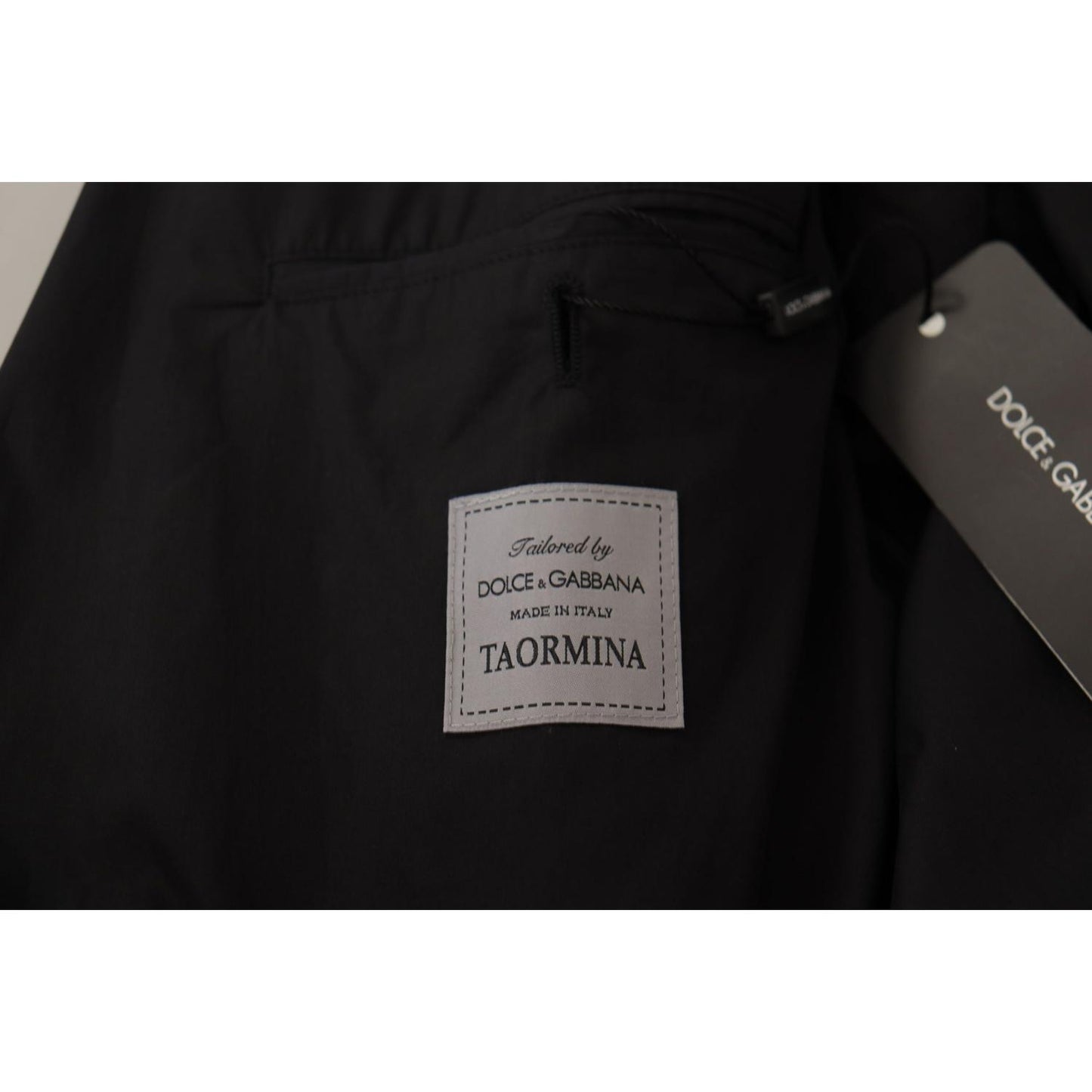 Dolce & Gabbana Elegant Taormina Black Cotton Blazer Dolce & Gabbana