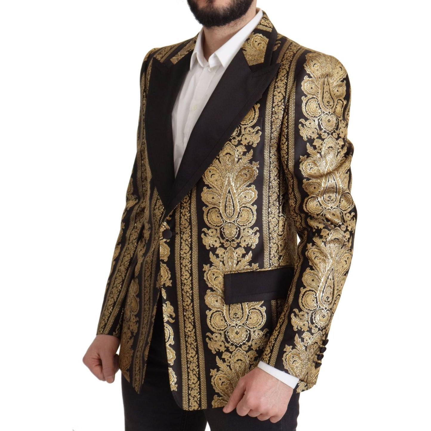 Dolce & Gabbana Elegant Single Breasted Jacquard Blazer Dolce & Gabbana