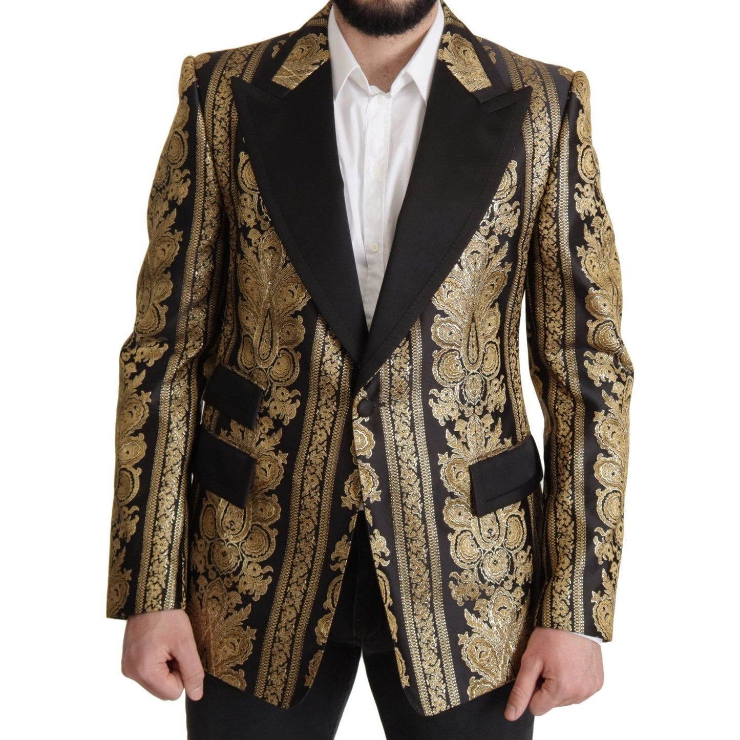 Dolce & Gabbana Elegant Single Breasted Jacquard Blazer Dolce & Gabbana