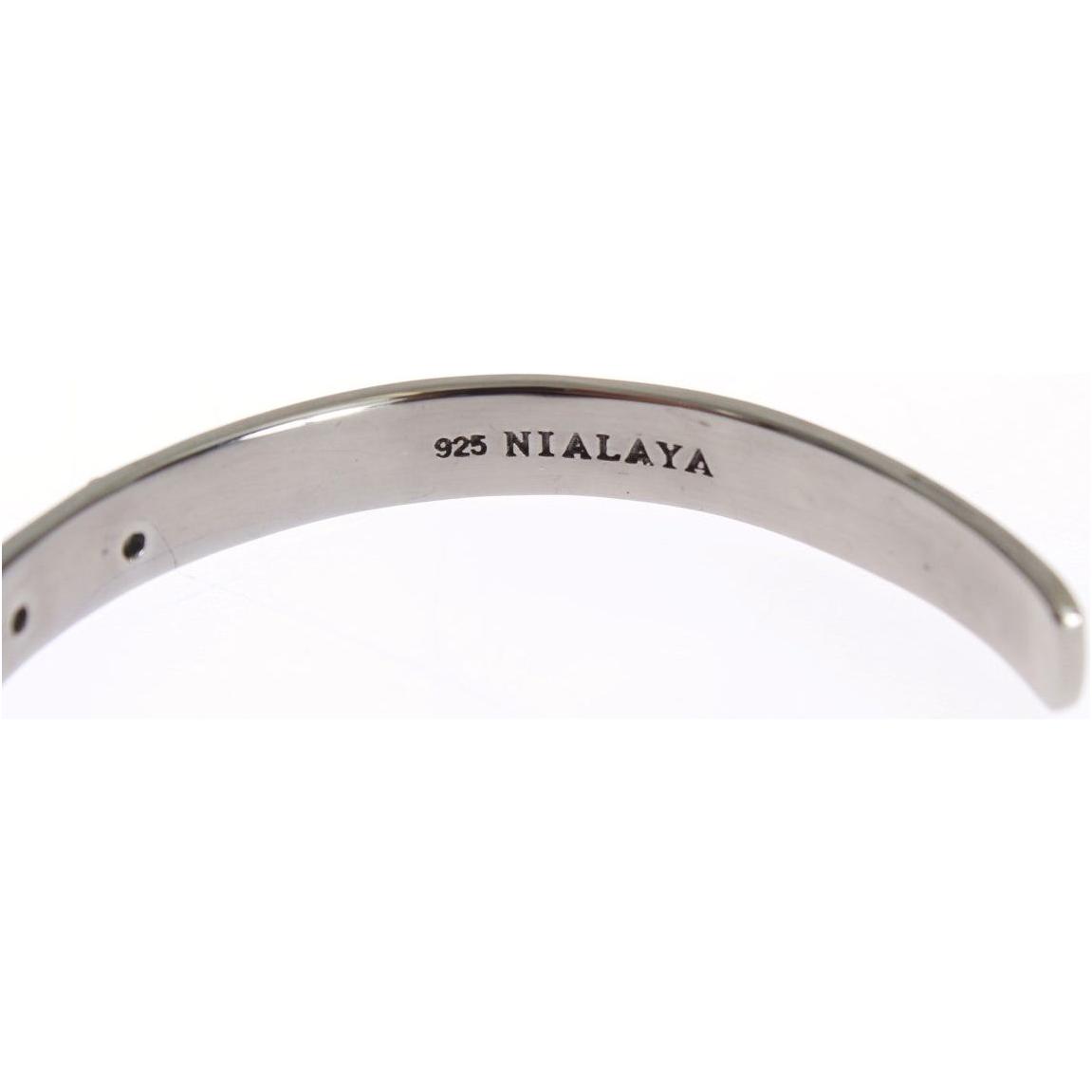 Chic Nialaya Silver CZ Bangle for Her Nialaya