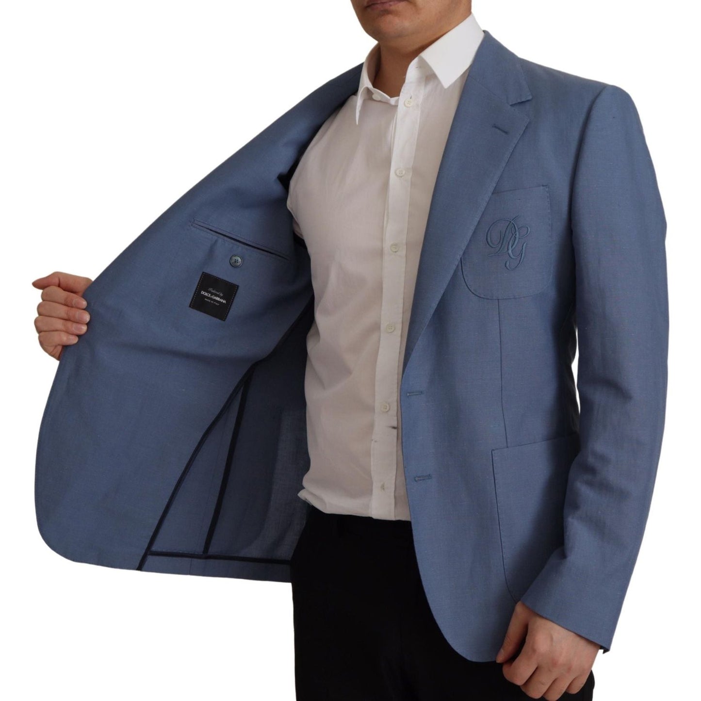 Dolce & Gabbana Elegant Single Breasted Linen Jacket Dolce & Gabbana