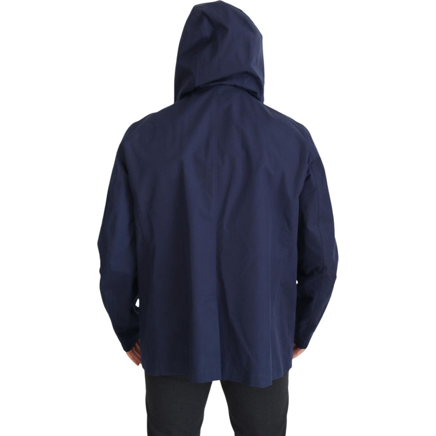 优雅双排扣蓝色派克夹克