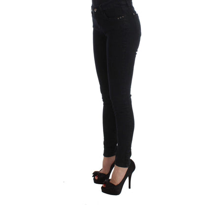 Costume National Black Cotton Slim Fit Denim Jeans