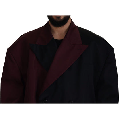 Dolce & Gabbana Bordeaux Polyester Double Breasted Jacket