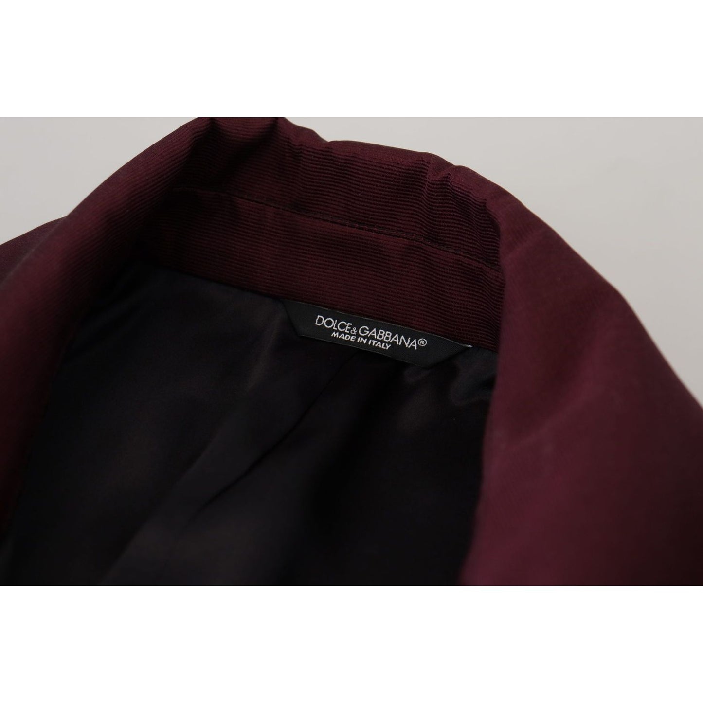 Dolce & Gabbana Elegant Bordeaux Double-Breasted Jacket Dolce & Gabbana Black