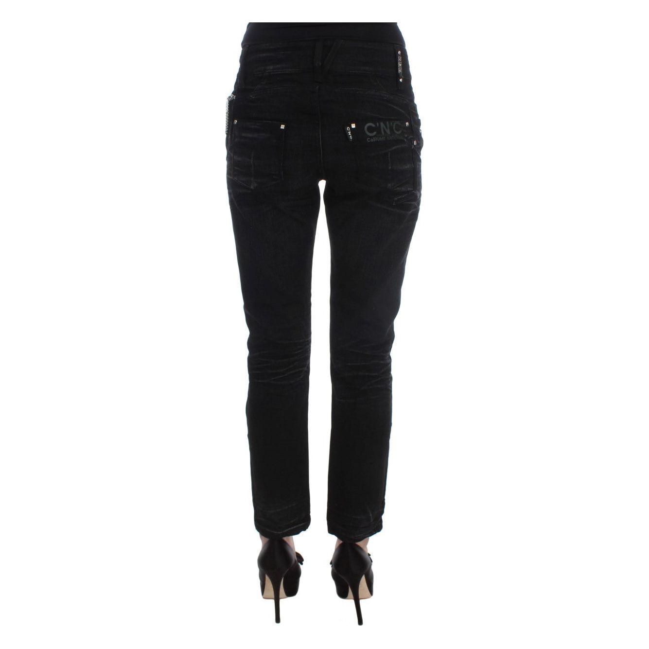 Costume National Elegant Black Slouchy Fit Jeans for Trendsetters Jeans & Pants Costume National