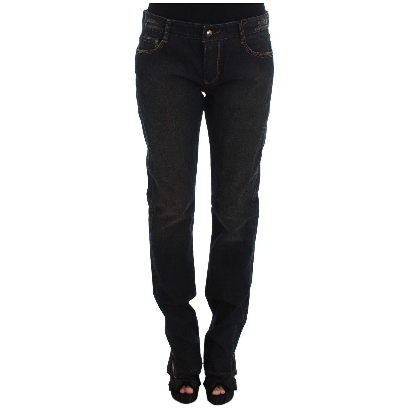 Ermanno Scervino Blue Wash Cotton Boyfriend Jeans
