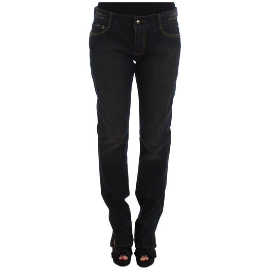Ermanno Scervino Blue Wash Cotton Boyfriend Jeans Ermanno Scervino