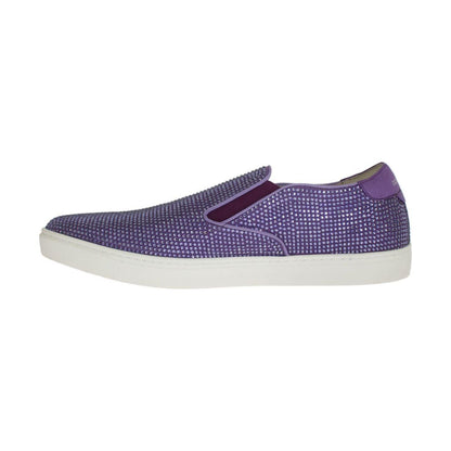 Dolce & Gabbana Purple Strass Canvas Logo Sneakers Dolce & Gabbana