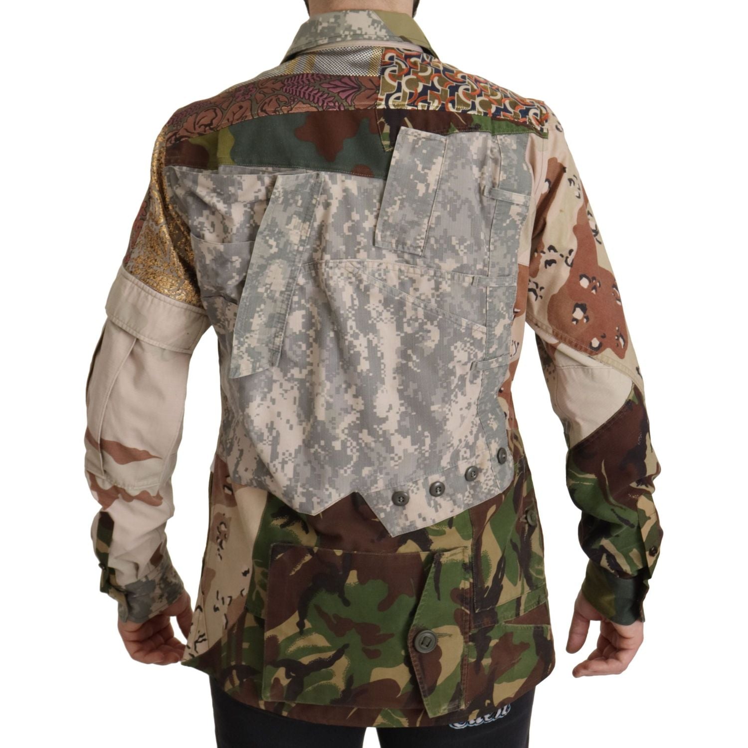 拼布迷彩休闲衬衫