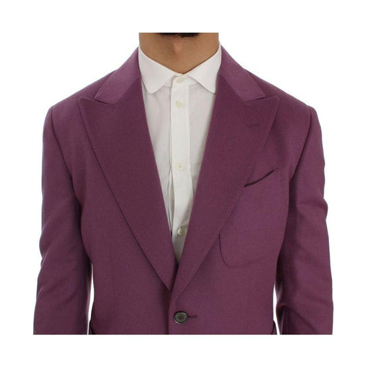 Dolce & Gabbana Elegant Purple Cashmere-Silk Blend Blazer Dolce & Gabbana