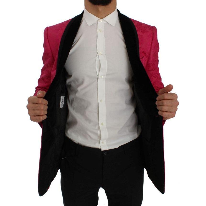 Dolce & Gabbana Floral Brocade Single-Breasted Blazer Dolce & Gabbana Gray