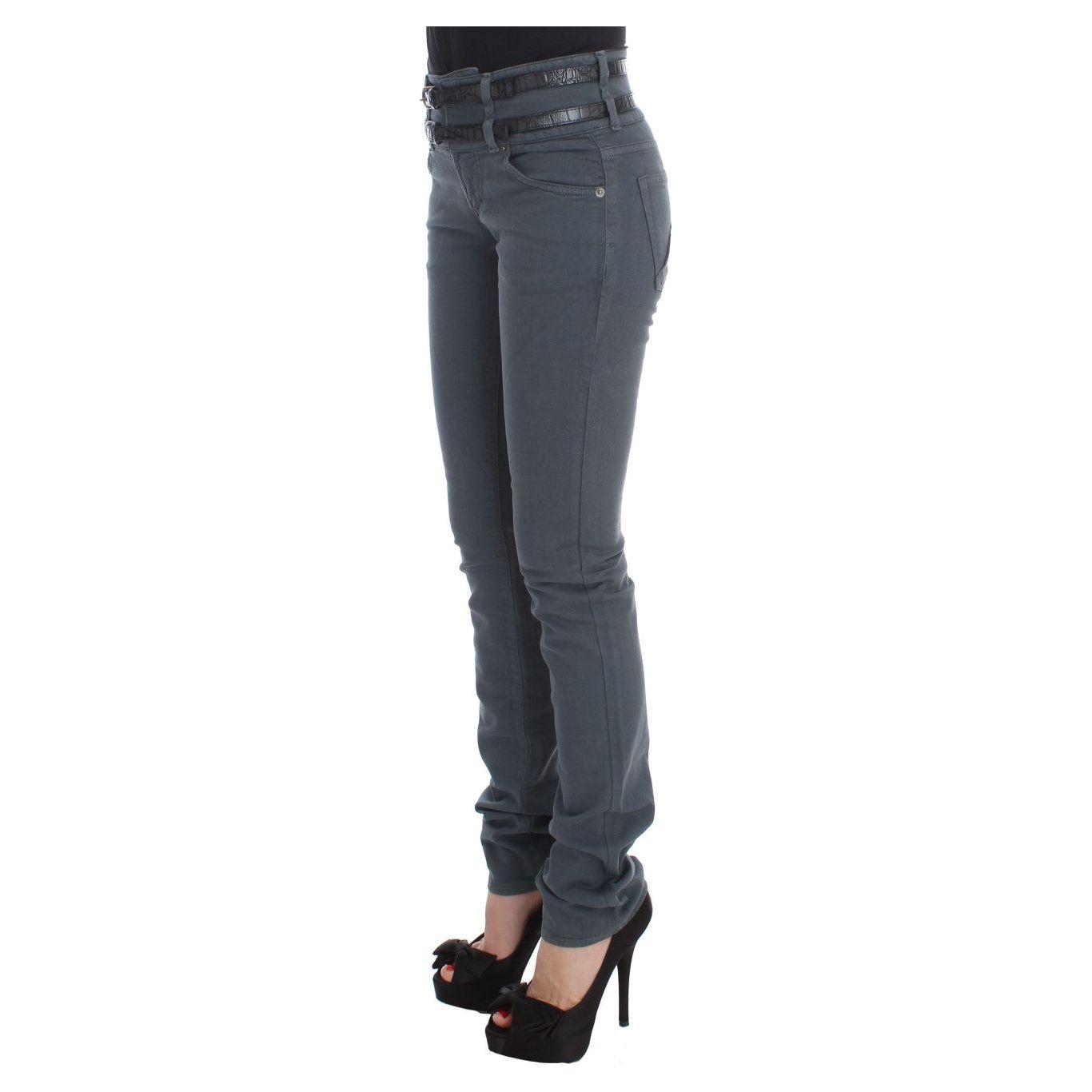 John Galliano Sleek Slim Fit Italian Jeans in Chic Blue Jeans & Pants John Galliano