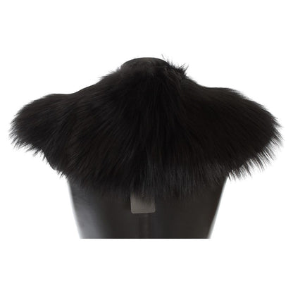 Dolce & Gabbana Black Fox Fur Collar Scarf Fur Scarves